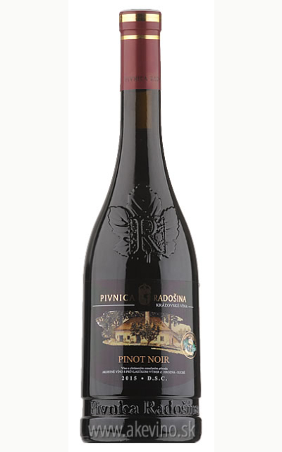Pivnica Radošina Pinot Noir 2015 výber z hrozna